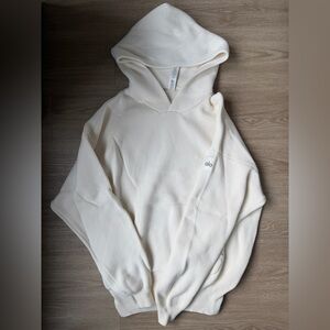 ALO Yoga Off-White Knit Hoodie